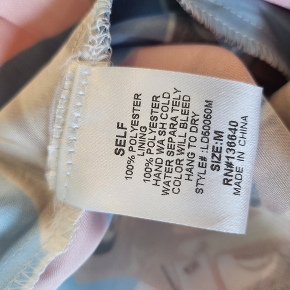 Designer Inspired Summer Dress Medium Pop Red White Blue - Picture 11 of 14